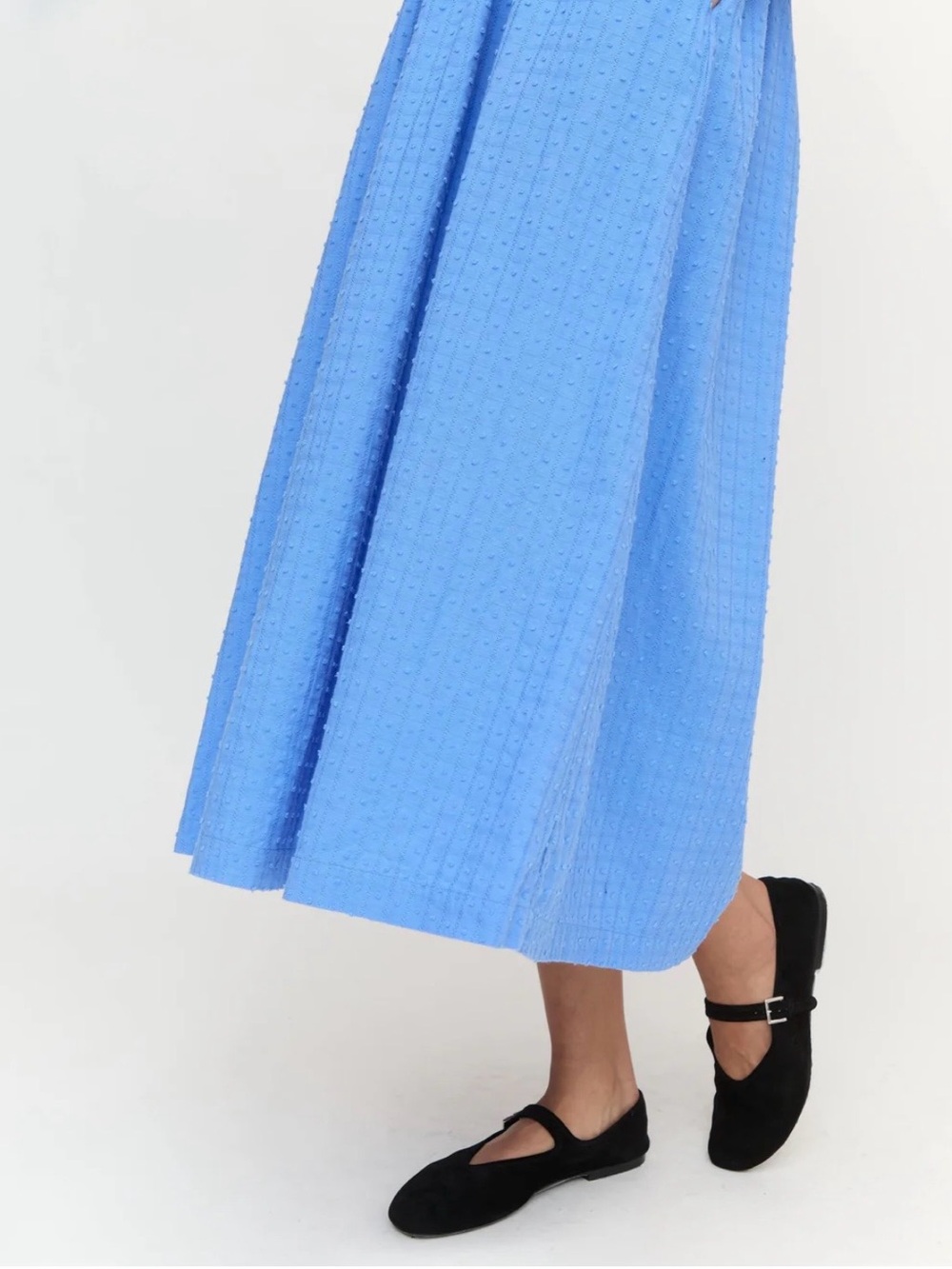 HILL HOUSE SCARLETT NAP DRESS IN HYDRANGEA BLUE CLIP DOT - Picture 4 of 7